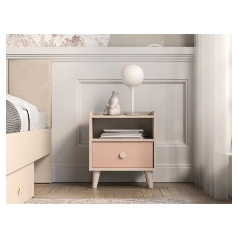 Szafka nocna MEVEL 10 45 cm - Piasek Pustyni / Millenial Pink lub Szary Pallad