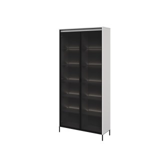 Witryna TREND TR-07 92 cm z LED - biały/czarny