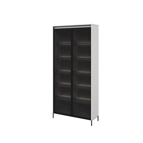 Witryna TREND TR-07 92 cm z LED - biały/czarny
