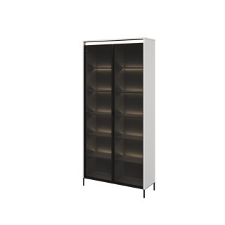 Witryna TREND TR-07 92 cm z LED - biały/czarny