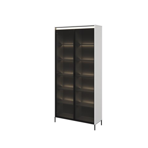 Witryna TREND TR-07 92 cm z LED - biały/czarny