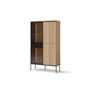 Witryna podświetlana VISSO VI-01 91 cm - dąb linearny