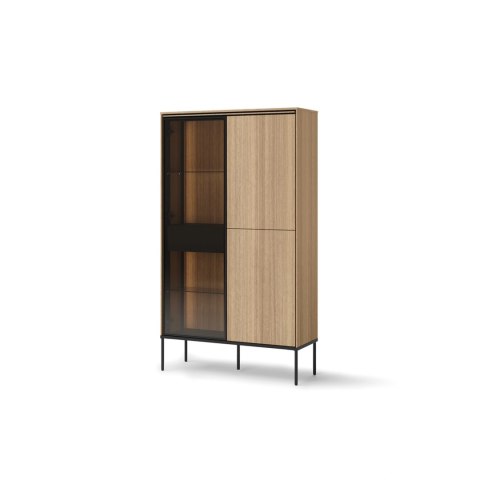 Witryna podświetlana VISSO VI-01 91 cm - dąb linearny