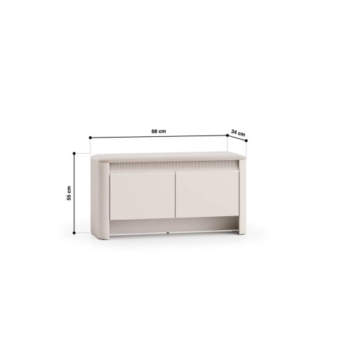 Crupet 05 - niska szafka do przedpokoju 102 cm, Cashmere