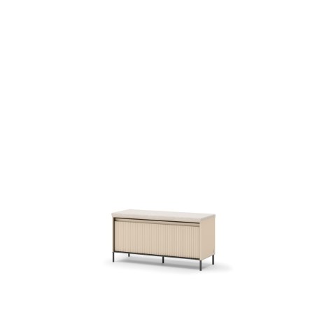 Ławka TREND TG-05 101 cm z LED - beż piaskowy/czarny