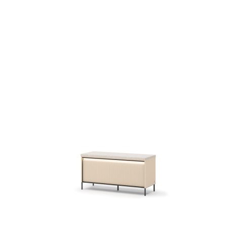 Ławka TREND TG-05 101 cm z LED - beż piaskowy/czarny