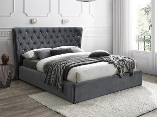 Łóżko Carven Velvet 160x200 szary
