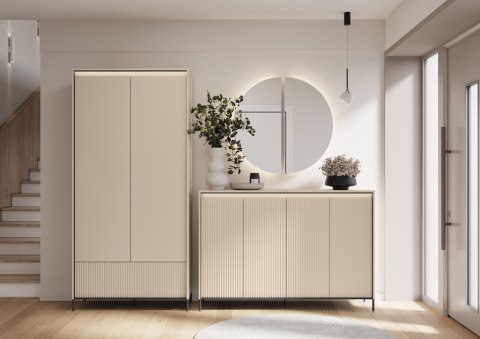 Lustro TREND TG-07 45x90 cm z LED - beż piaskowy/czarny