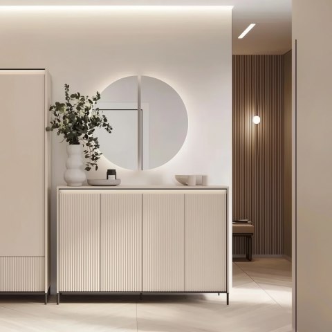 Lustro TREND TG-07 45x90 cm z LED - beż piaskowy/czarny