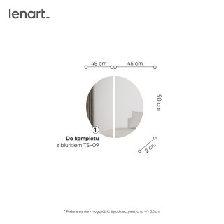 Lustro TREND TS-07 45x90 cm z LED - beż piaskowy/czarny