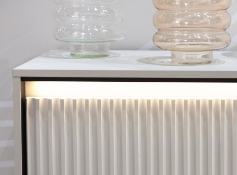 Stolik kawowy TREND TR-09 100 cm - biały/czarny