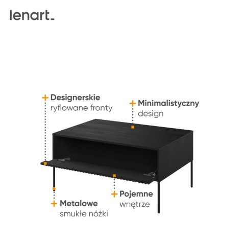 Stolik kawowy TREND TR-09 100 cm - czarny