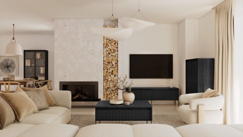 Stolik kawowy TREND TR-09 100 cm - czarny