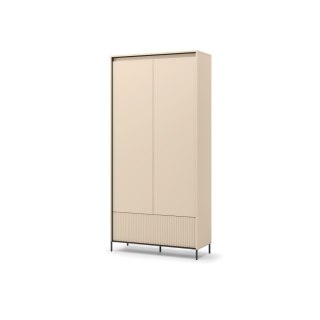 Szafa TREND TG-02 101 cm z LED - beż piaskowy/czarny