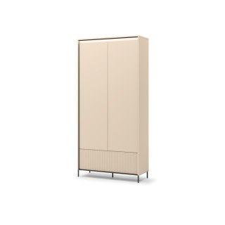 Szafa TREND TG-02 101 cm z LED - beż piaskowy/czarny
