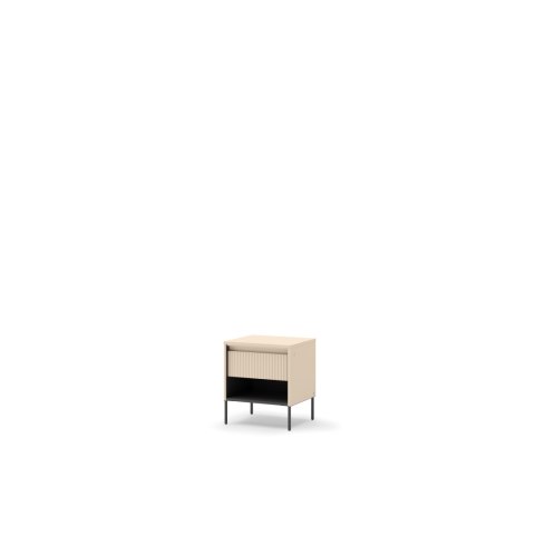 Szafka nocna TREND TS-10 46 cm z LED - beż piaskowy/czarny