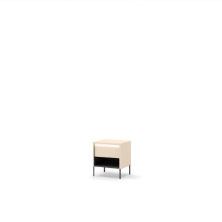 Szafka nocna TREND TS-10 46 cm z LED - beż piaskowy/czarny