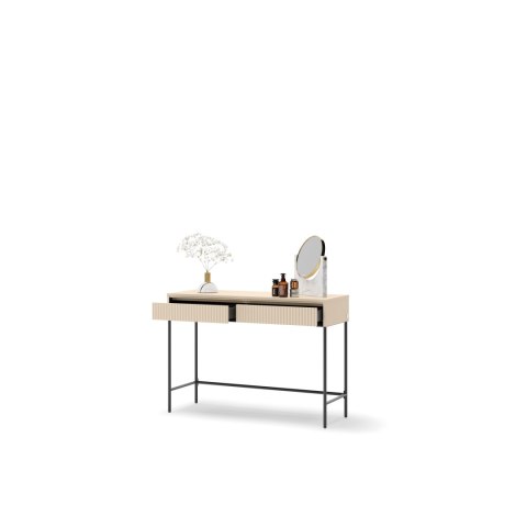 Toaletka TREND TS-09 112 cm z LED - beż piaskowy/czarny