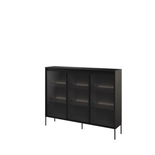 Witryna TREND TR-08 150 cm z LED - czarny