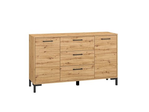 Komoda 2D3S NEVIO 12 - dąb Artisan / czarny