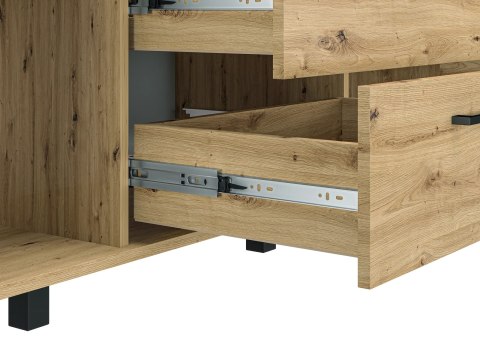 Komoda 2D3S NEVIO 12 - dąb Artisan / czarny