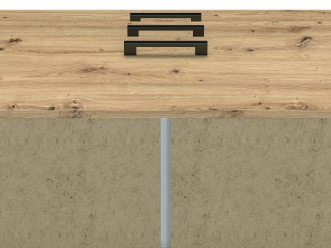 Komoda 2D3S NEVIO 12 - dąb Artisan / czarny