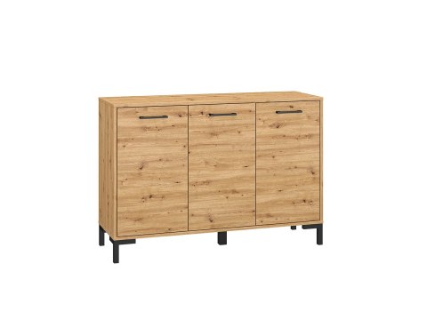 Komoda 3-drzwiowa NEVIO 10 - dąb Artisan / czarny