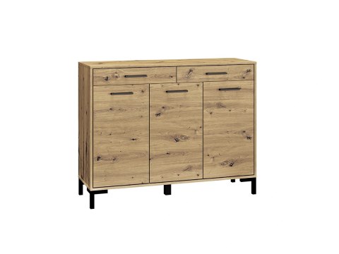 Komoda do przedpokoju NEVIO 14 - dąb Artisan / czarny