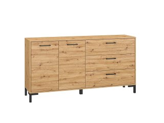 Komoda szeroka 2D3S NEVIO 13 - dąb Artisan / czarny