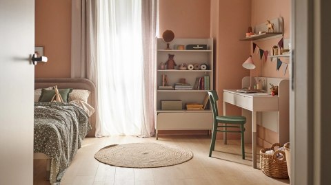 Łóżko Harmony HR-08 90 × 200 ze stelażem i szerokim zagłówkiem