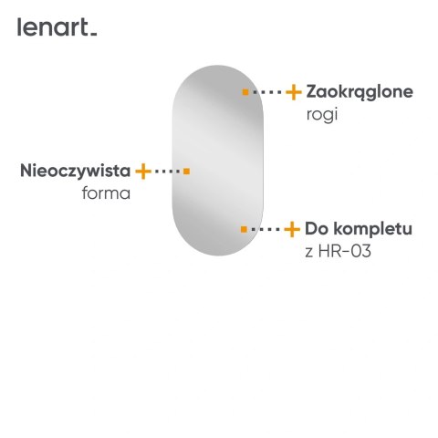 Lustro Harmony HR-04 90 × 45 cm - kaszmir