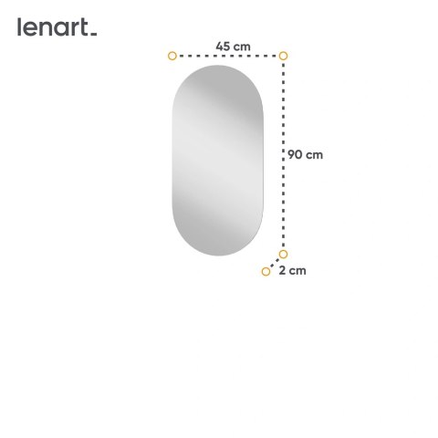 Lustro Harmony HR-04 90 × 45 cm - kaszmir