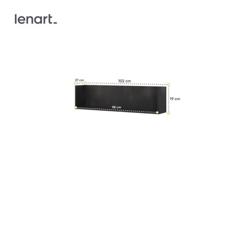 Teen Flex TF-13 - półka wisząca 102 cm Raw Steel