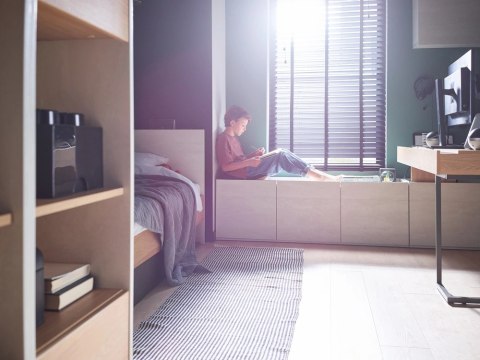 Teen Flex TF-16 - łóżko młodzieżowe 90x200 z szufladą i LED