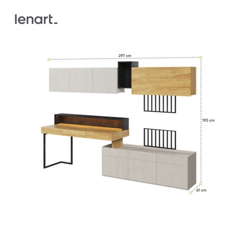 Teen Flex SET-01 - kompletna strefa nauki i przechowywania