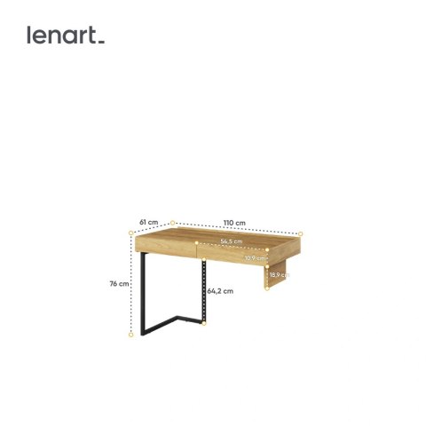 Teen Flex TF-06 - biurko młodzieżowe 110 cm z 2 szufladami