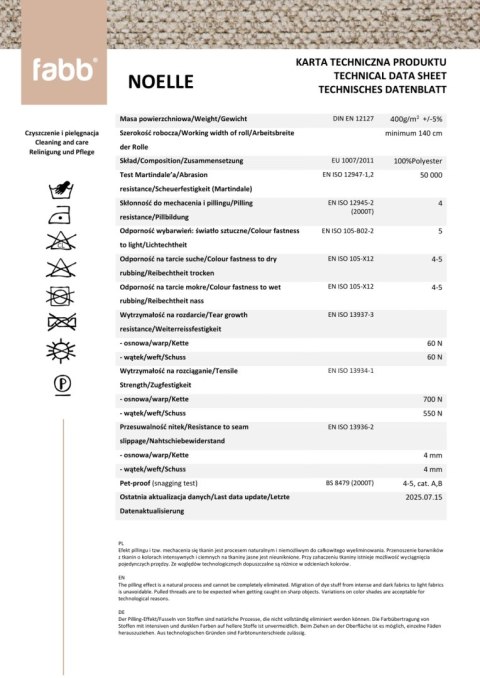 Krzesło Olsen Noelle beżowy ciemny beż ciemny beżowy jasny beż szary tkanina noelle OLSENNOCCBE