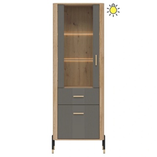 DANTE DT13 WITRYNA L/P - szary mat