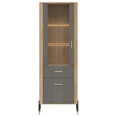 DANTE DT13 WITRYNA L/P - szary mat