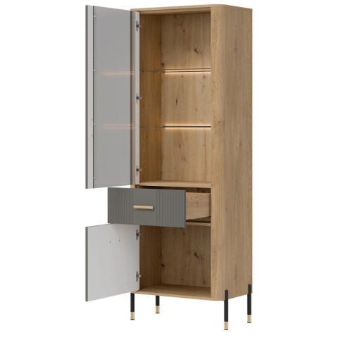 DANTE DT13 WITRYNA L/P - szary mat