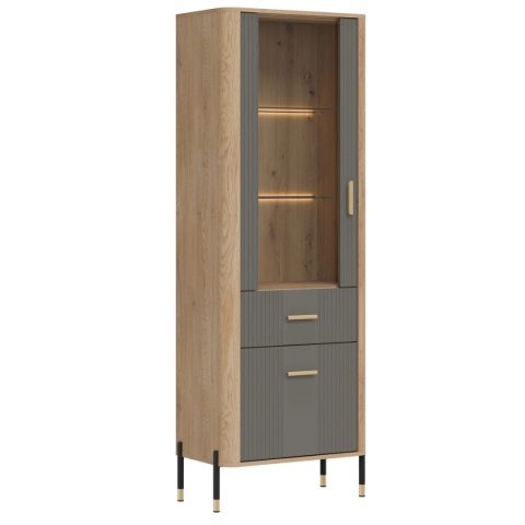 DANTE DT13 WITRYNA L/P - szary mat