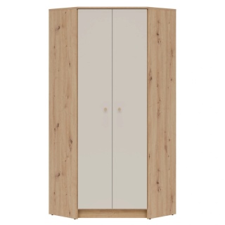 TIMO TM06 - szafa narożna 82 cm, dąb artisan / kaszmir mat