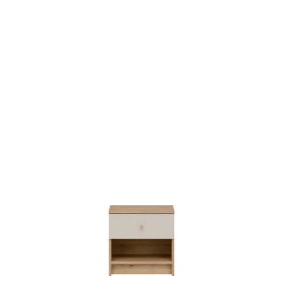 TIMO TM10 - szafka nocna 45,5 cm, dąb artisan / kaszmir mat