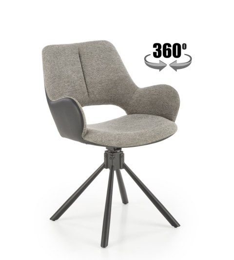 K494 krzesło popielaty / czarny