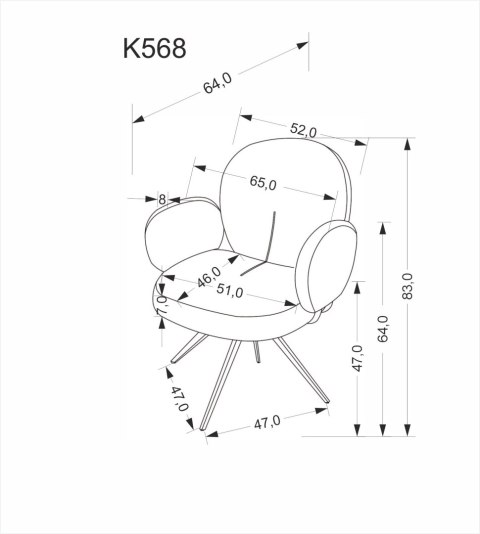 K568 krzesło cynamonowy